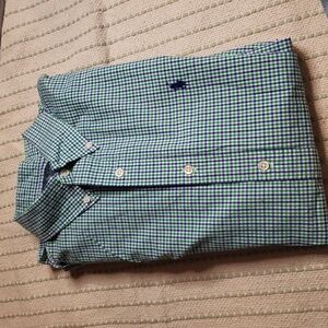 Ralph Lauren men's green/blue/white thin stripe button down longsleeve large
